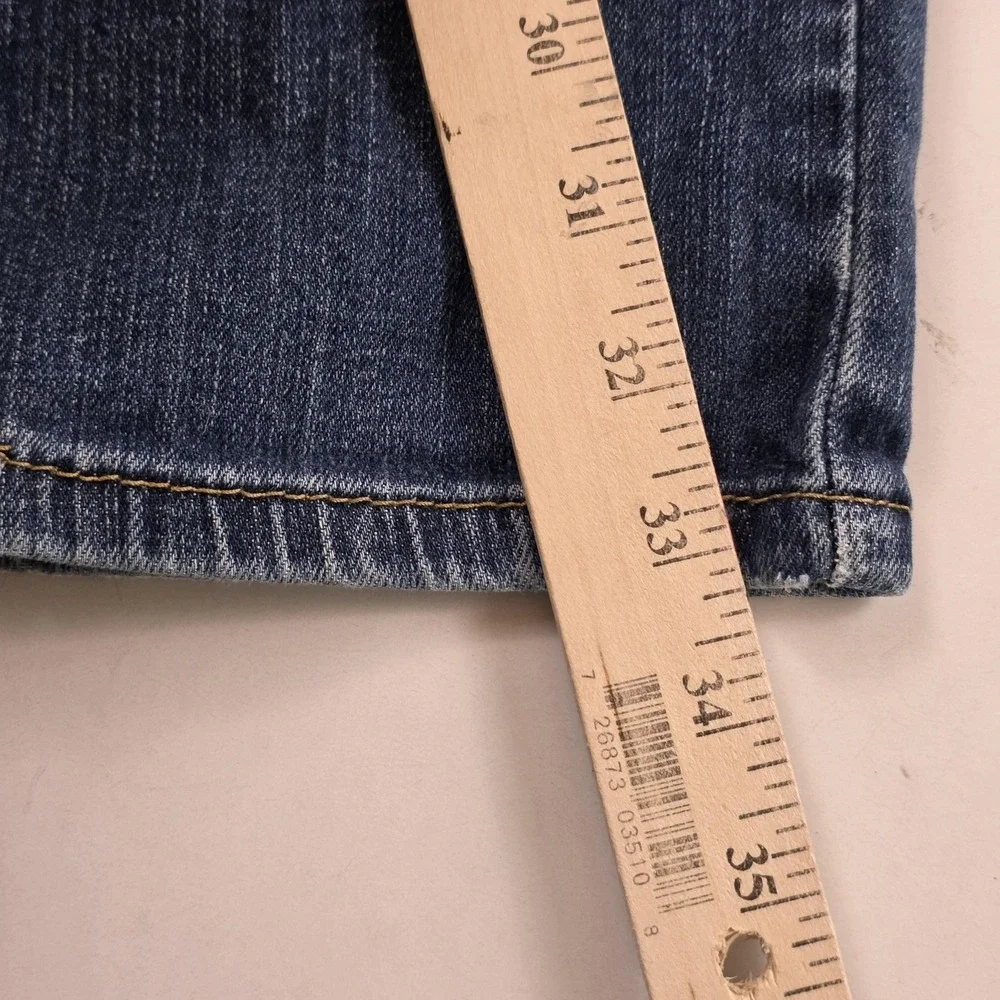 Levis Jeans Mens 32x32 Blue Medium Wash Slim Straight‎ Stretch Denim Casual Y2K